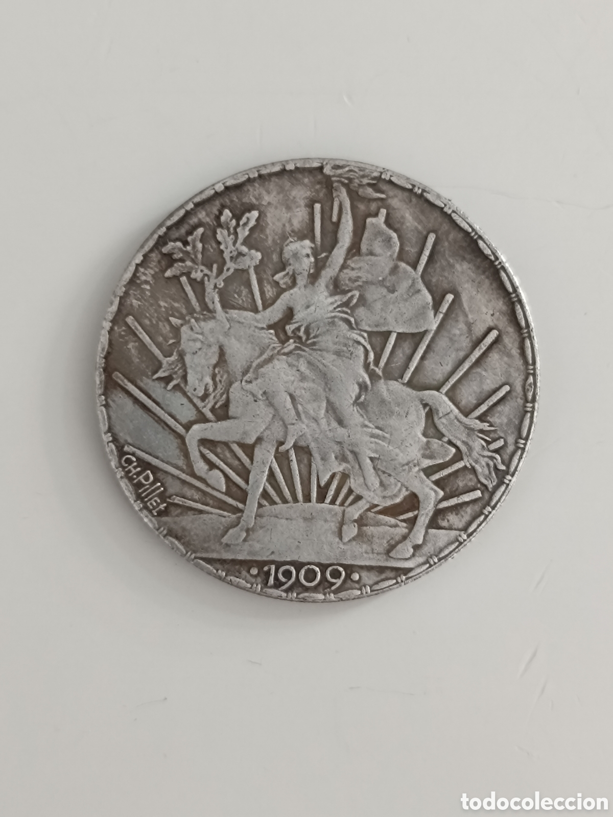Monedas antiguas de Am&eacute;rica: 1 peso M&eacute;xico 1909 (r&eacute;plica)