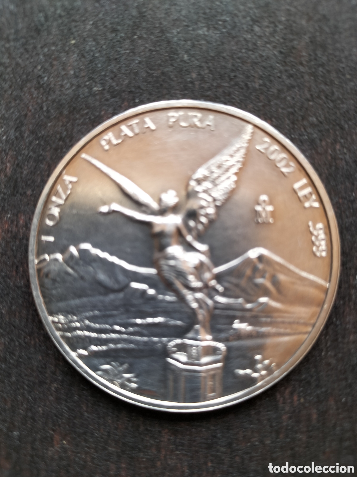 Monedas antiguas de Am&eacute;rica: M&eacute;xico. 1 Onza de Plata Pura. A&ntilde;o 2002. Buena Conservaci&oacute;n.