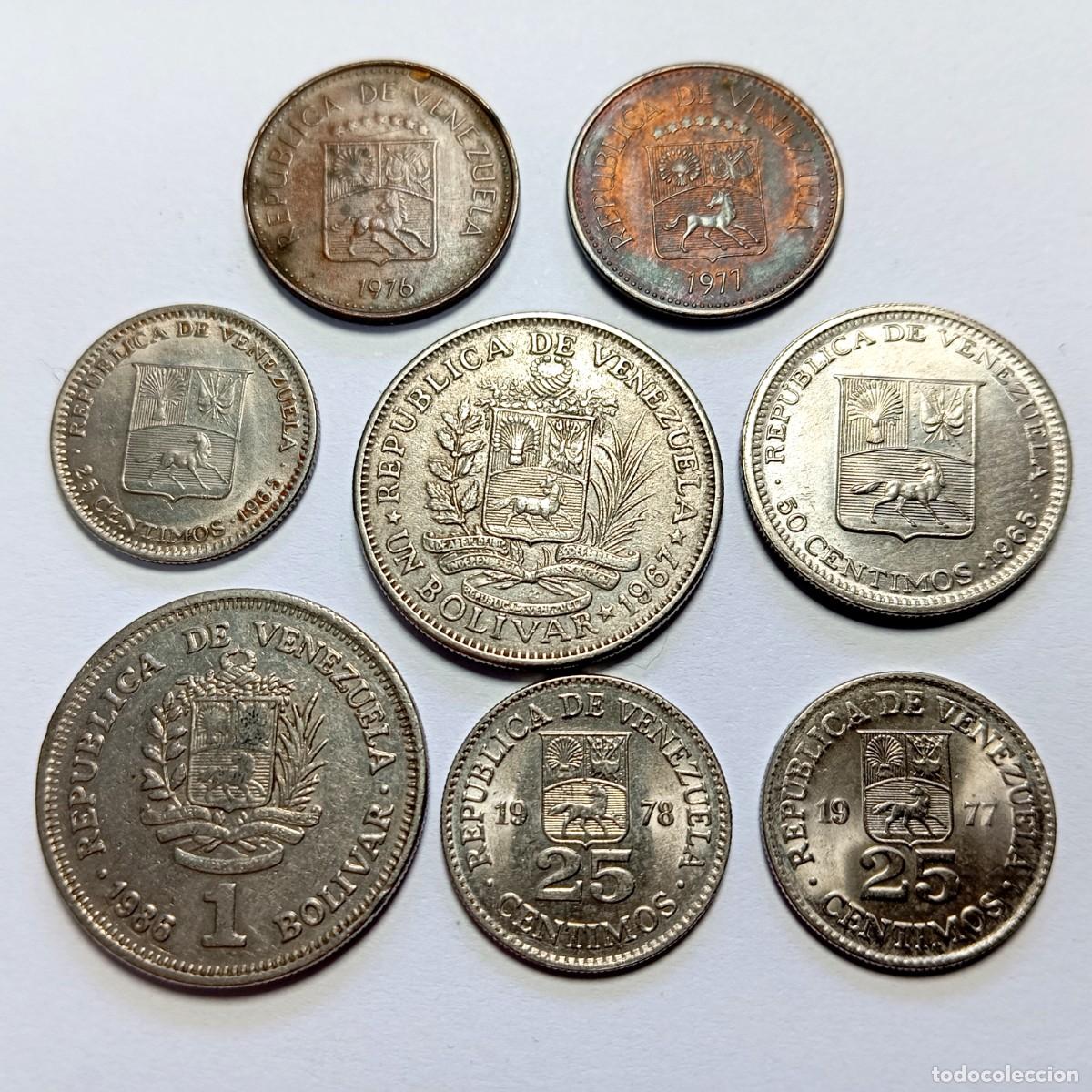 Monedas antiguas de Am&eacute;rica: ⚜️ K02 081. Venezuela. Lote de 8 monedas diferentes. 23 g