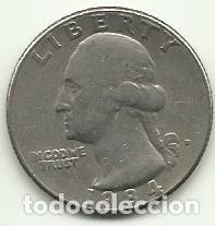 Monedas antiguas de Am&eacute;rica: ESTADOS UNIDOS EEUU - 1/4 DOLLAR - 1984 - COBRE-NIQUEL - FOTOS