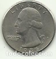 Monedas antiguas de Am&eacute;rica: ESTADOS UNIDOS EEUU - 1/4 DOLLAR - 1986 - COBRE-NIQUEL - FOTOS