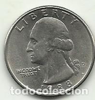 Monedas antiguas de Am&eacute;rica: ESTADOS UNIDOS EEUU - 1/4 DOLLAR - 1988 - COBRE-NIQUEL - FOTOS