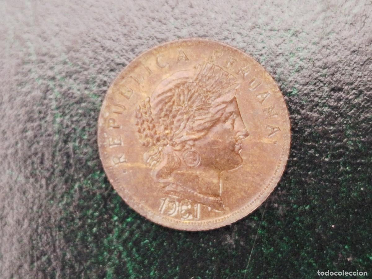 Monedas antiguas de Am&eacute;rica: MONEDA PERU 10 CENTAVOS 1951 M_3