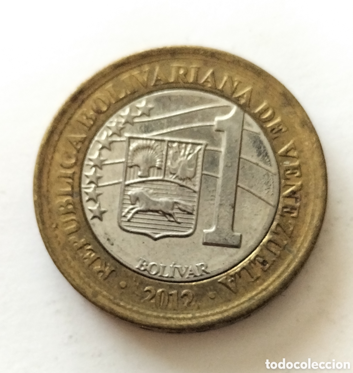 Monedas antiguas de Am&eacute;rica: Moneda 1 Bol&iacute;var 2012 Venezuela.
