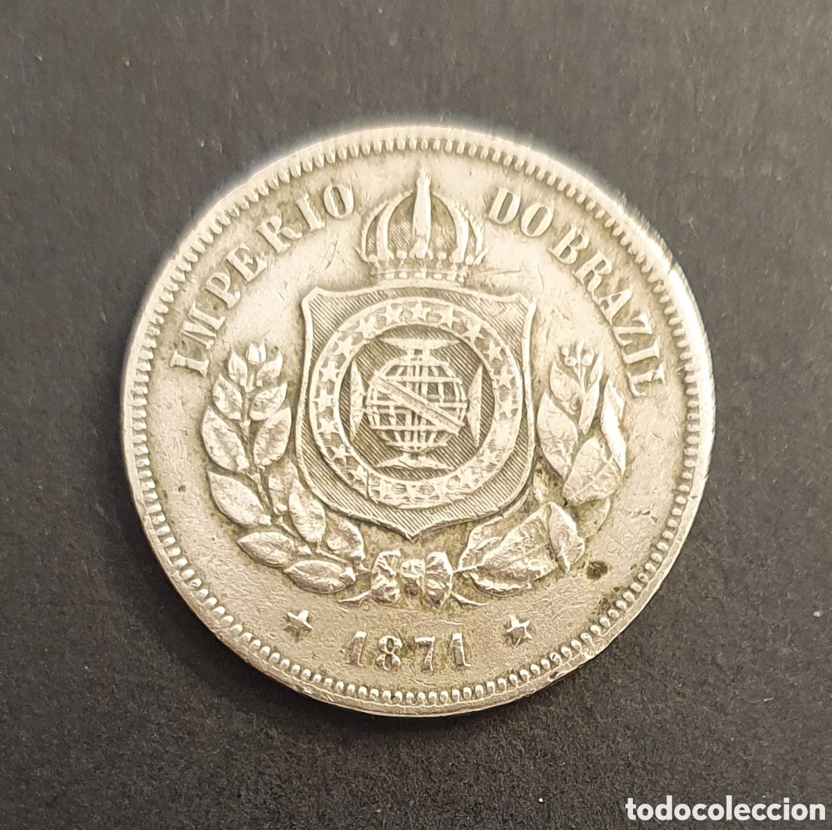 Monedas antiguas de Am&eacute;rica: BRASIL 100 R&Eacute;IS 1871 PEDRO II
