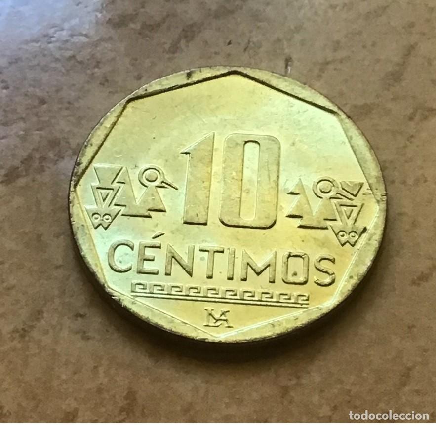 Monedas antiguas de Am&eacute;rica: 10 c&eacute;ntimos de Per&uacute;. A&ntilde;o 2023