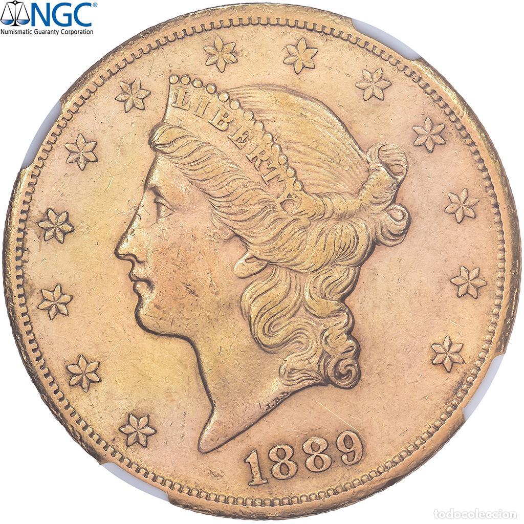 Monedas antiguas de Am&eacute;rica: [#981754] Estados Unidos, $20, Double Eagle, Liberty Head, 1889, Carson City, Oro, NGC