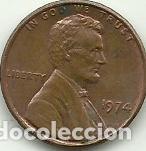 Monedas antiguas de Am&eacute;rica: 1 CENT EE.UU./ESTADOS UNIDOS/USA - 1974 - FOTOS