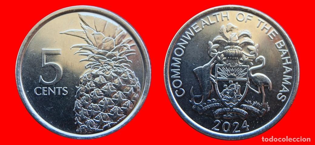 Monedas antiguas de Am&eacute;rica: 5 CENTAVOS CENTS CENTIMOS 2024 BAHAMAS-143585