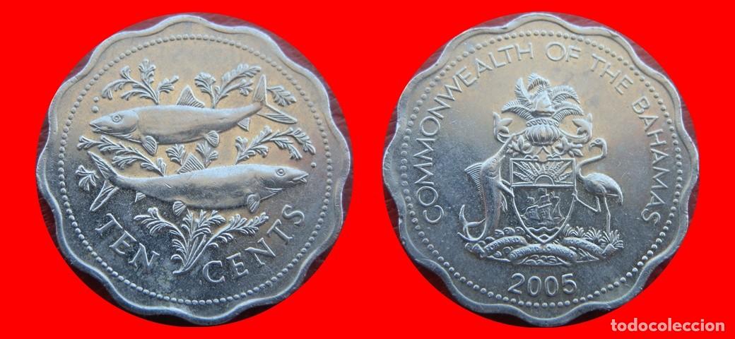 Monedas antiguas de Am&eacute;rica: 10 CENTAVOS CENTS CENTIMOS 2005 BAHAMAS-143587