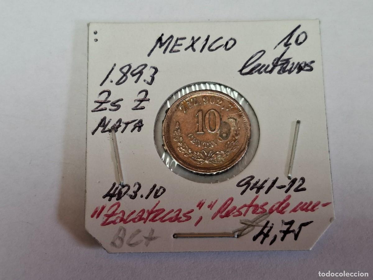 Monedas antiguas de Am&eacute;rica: 10 CENTAVOS de PLATA de 1893 Zs Z Km 403.10 MEXICO en BC+