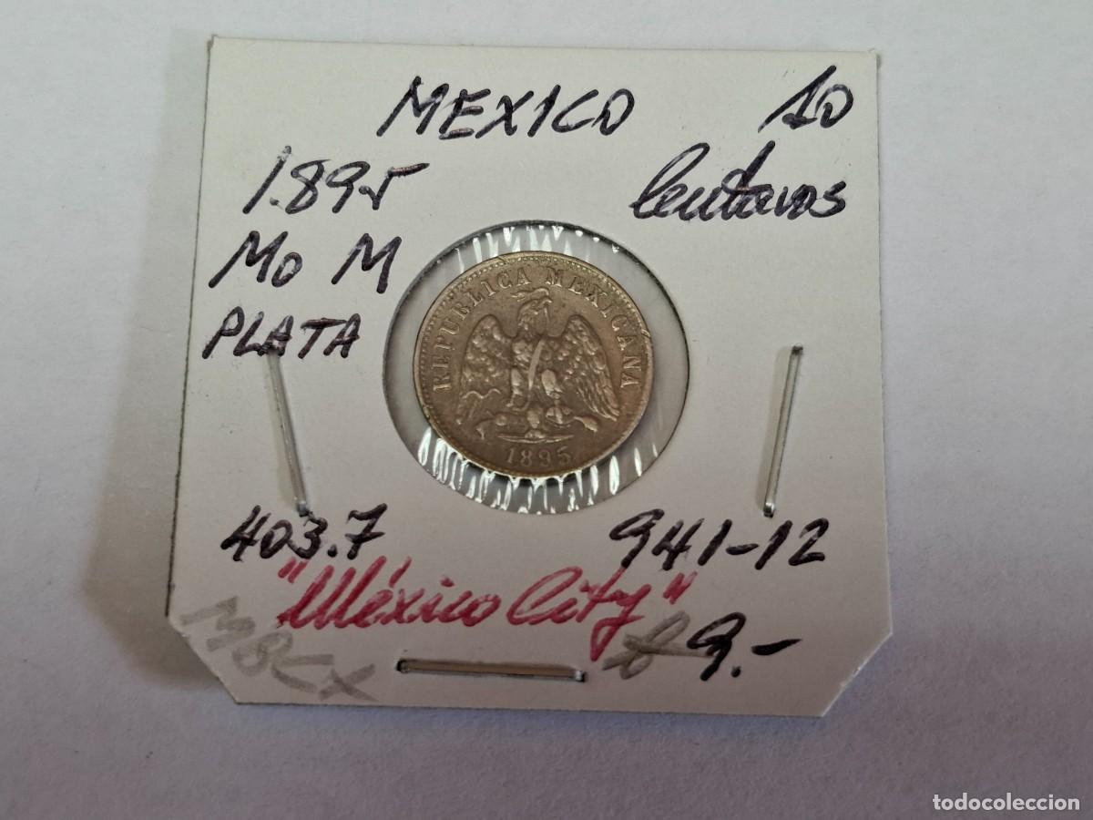 Monedas antiguas de Am&eacute;rica: 10 CENTAVOS de PLATA de 1895Mo M Km 403.7 MEXICO en MBC+
