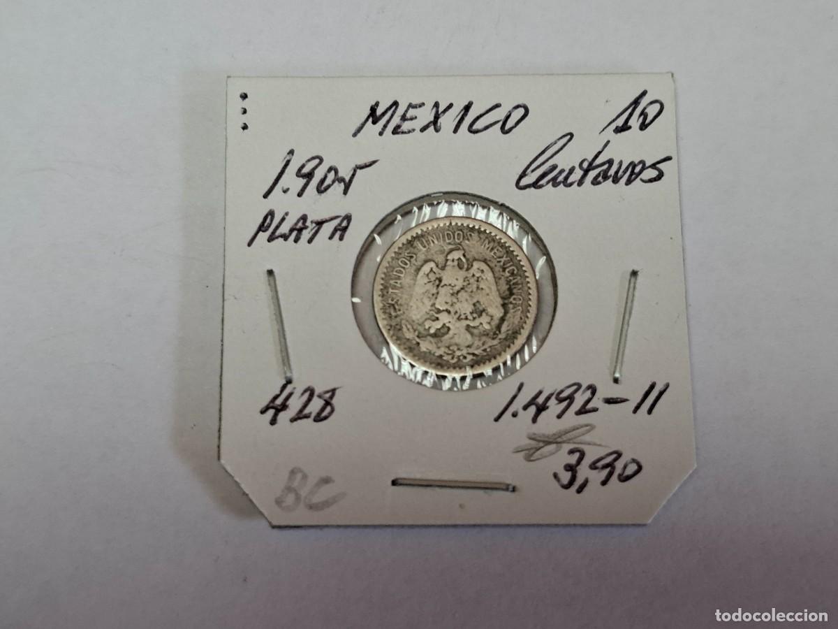 Monedas antiguas de Am&eacute;rica: 10 CENTAVOS de PLATA de 1905 Km 428 MEXICO en BC