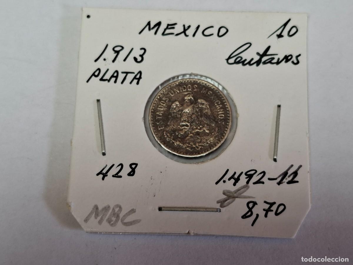 Monedas antiguas de Am&eacute;rica: 10 CENTAVOS de PLATA de 1913 Km 428 MEXICO en MBC