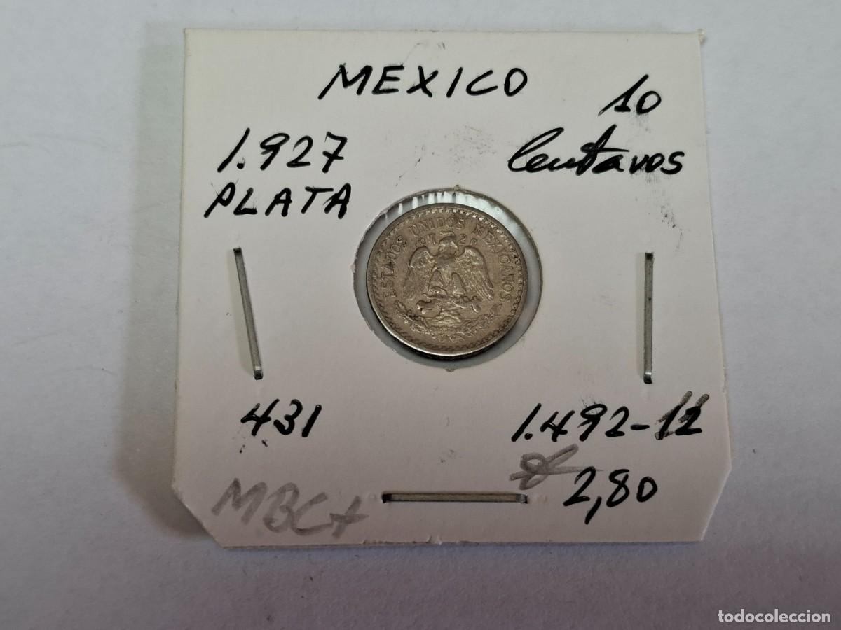 Monedas antiguas de Am&eacute;rica: 10 CENTAVOS de PLATA de 1927 Km 431 MEXICO en MBC+