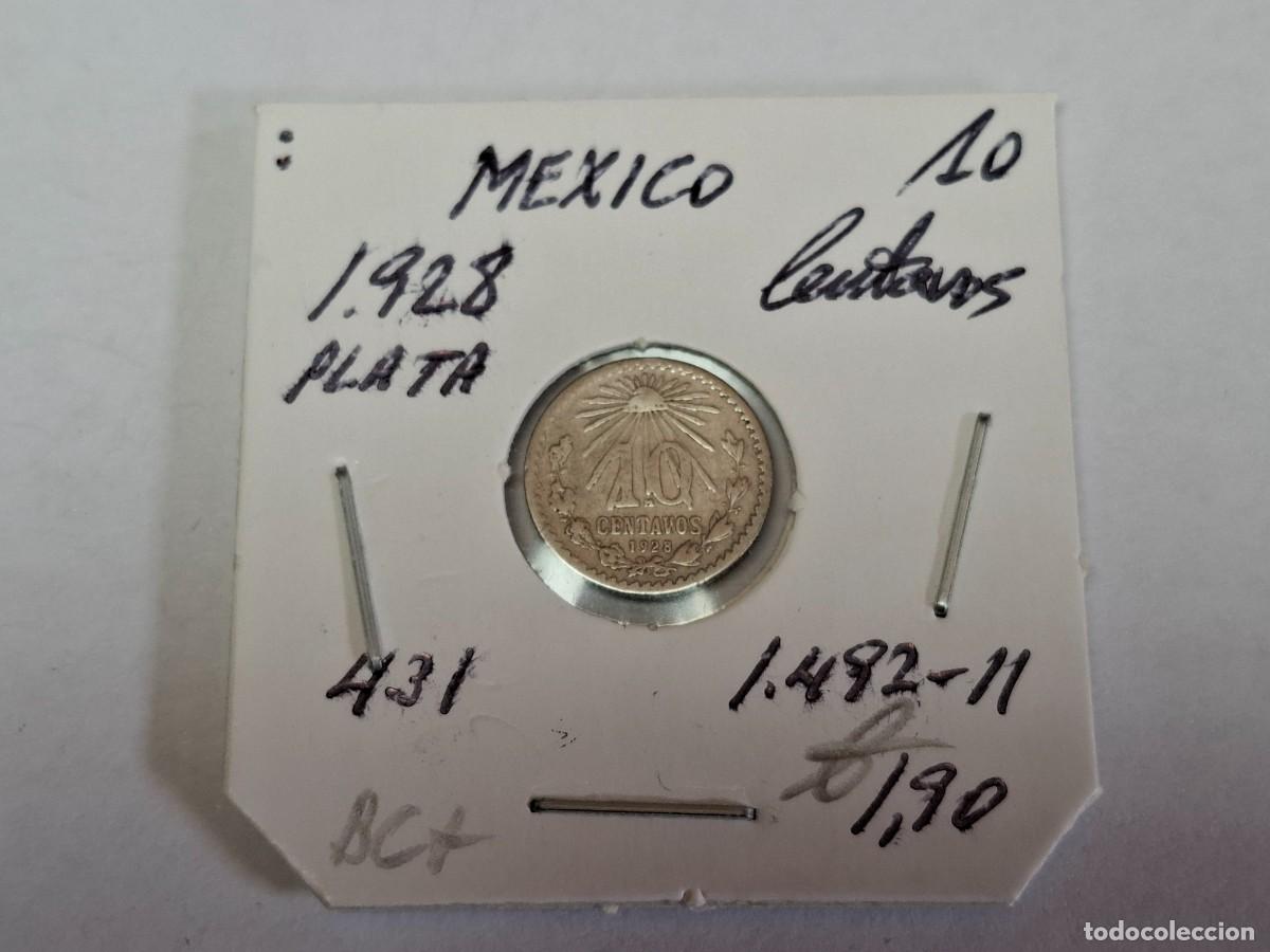 Monedas antiguas de Am&eacute;rica: 10 CENTAVOS de PLATA de 1928 Km 431 MEXICO en BC+
