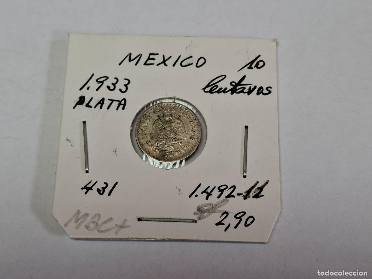 Monedas antiguas de Am&eacute;rica: 10 CENTAVOS de PLATA de 1933 Km 431 MEXICO en MBC+