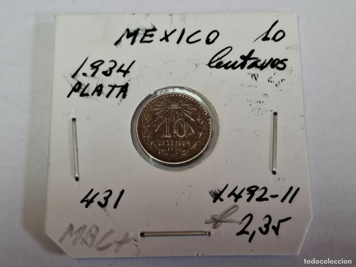 Monedas antiguas de Am&eacute;rica: 10 CENTAVOS de PLATA de 1934 Km 431 MEXICO en MBC+