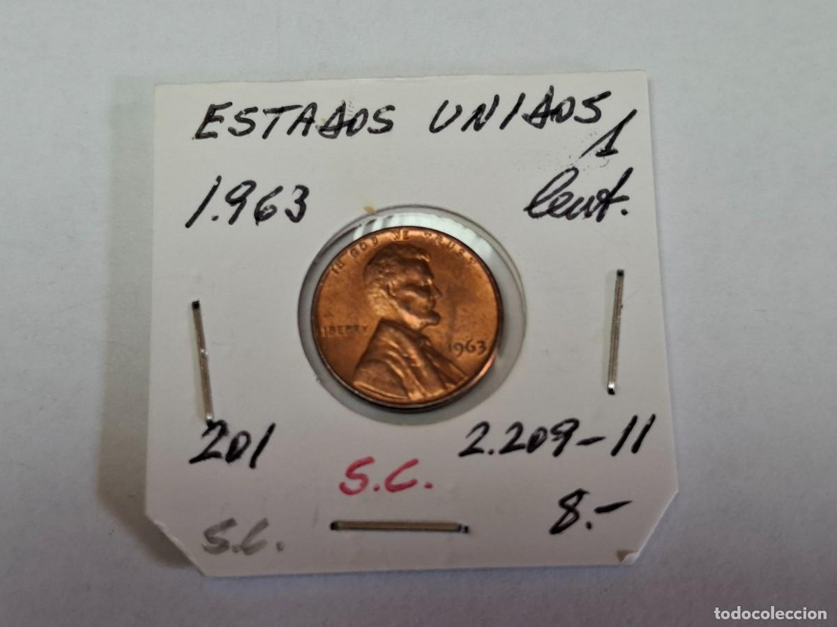 Monedas antiguas de Am&eacute;rica: 1 CENTAVO de 1963 km 201 ESTADOS UNIDOS en SIN CIRCULAR