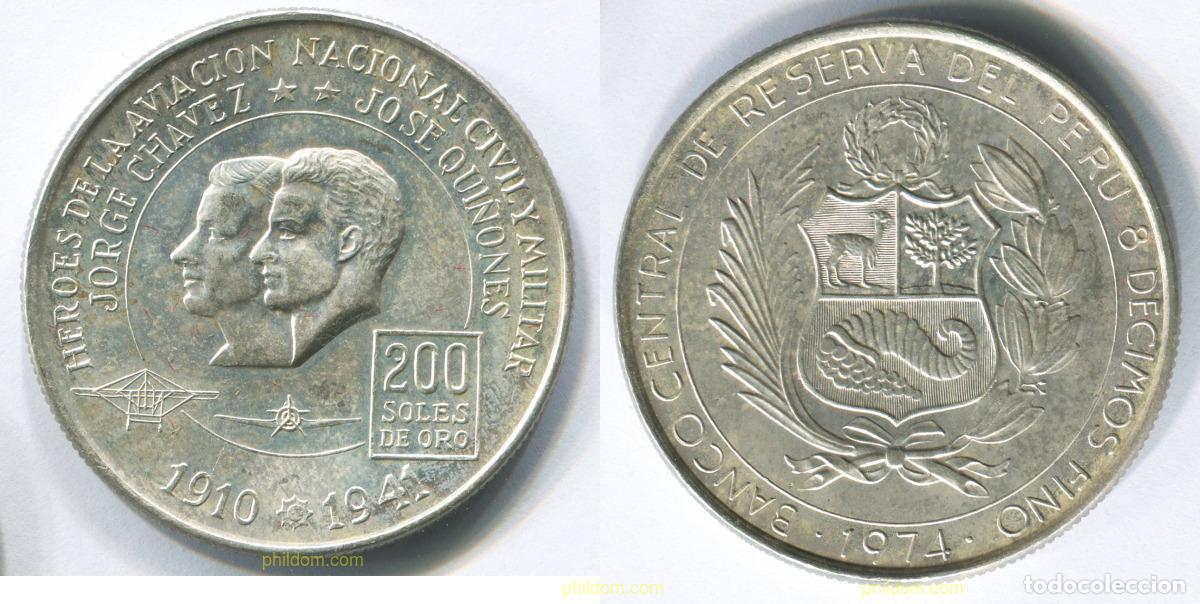 Monedas antiguas de Am&eacute;rica: 3031 PERU 1974 PERU 200 SOLES 1974