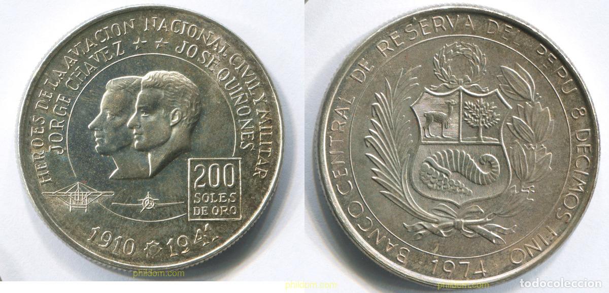 Monedas antiguas de Am&eacute;rica: 3040 PERU 1974 PERU 200 SOLES 1974