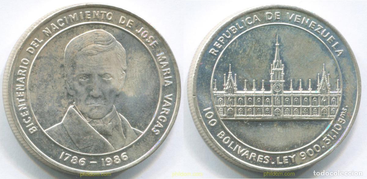 Monedas antiguas de Am&eacute;rica: 3083 VENEZUELA 1986 VENEZUELA 100 BOLIVARES 1986