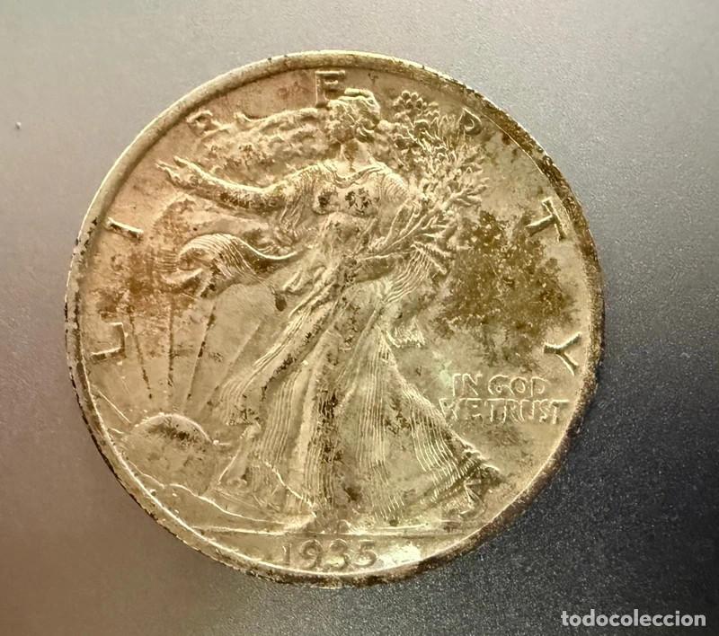 Monedas antiguas de Am&eacute;rica: 1/2 Medio Dollar 1935 Libertad Caminando - &frac12; Dollar &rdquo;Walking Liberty Half Dollar