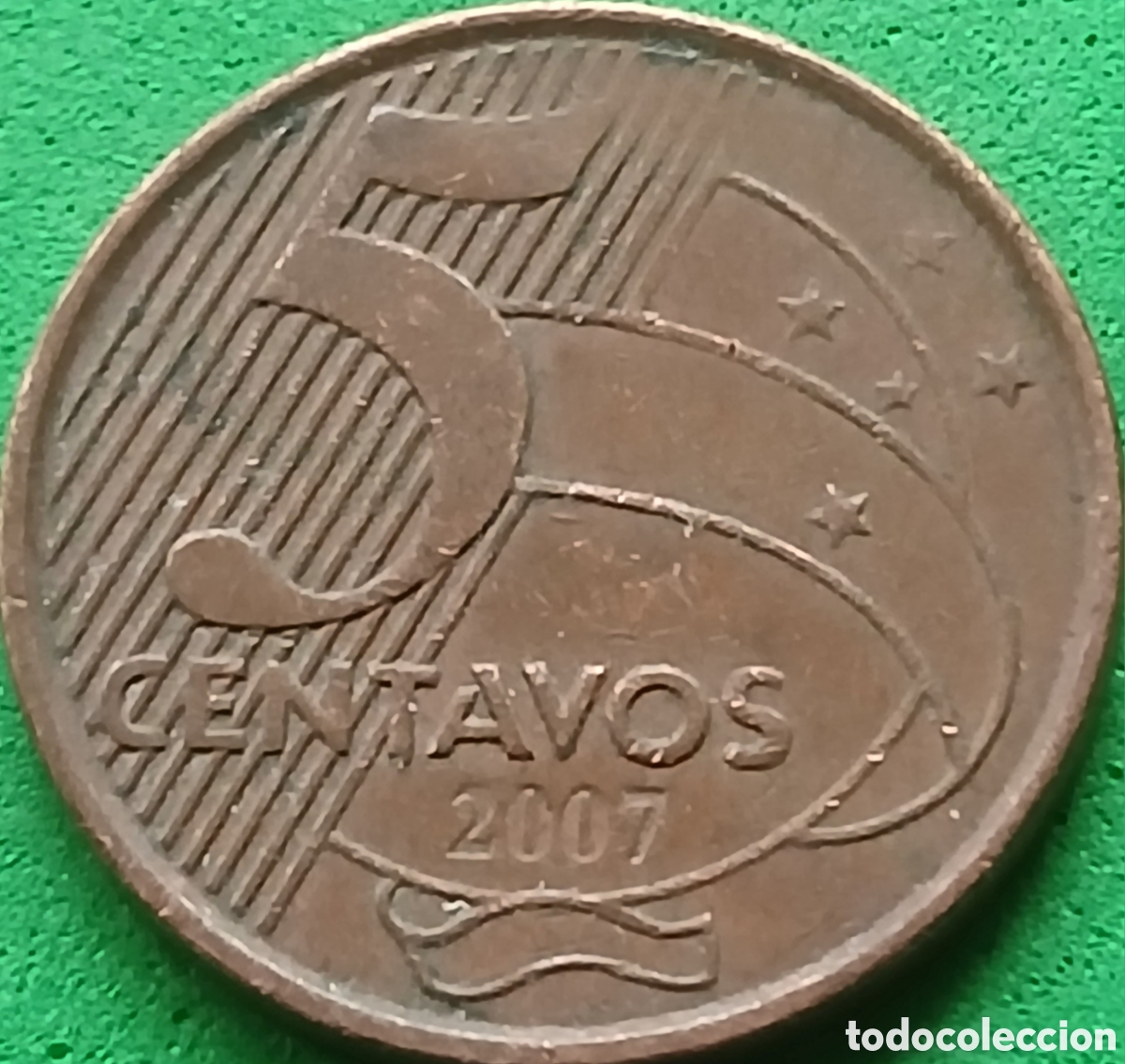 Monedas antiguas de Am&eacute;rica: Brasil 5 centavos 2007 km#648