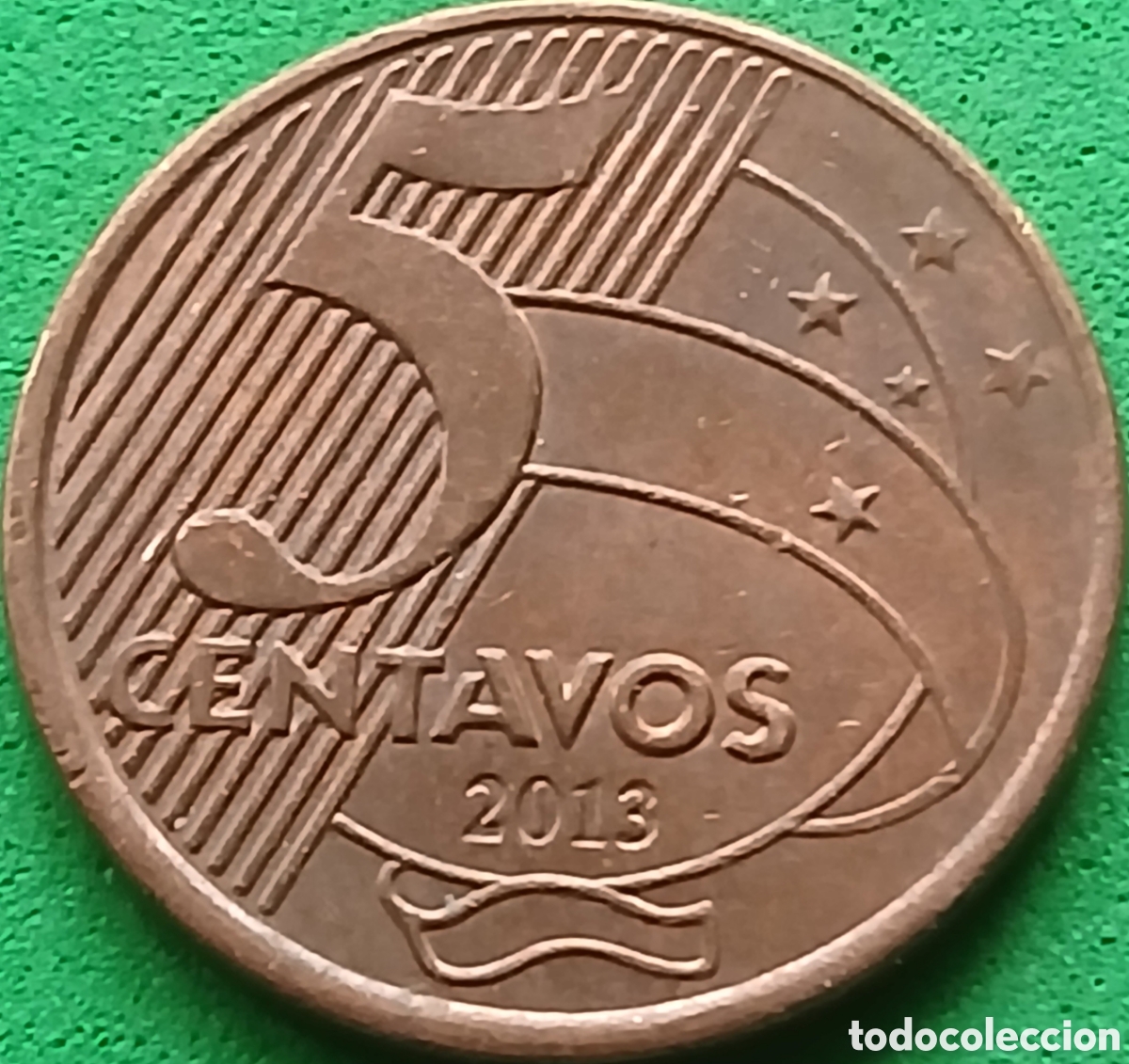 Monedas antiguas de Am&eacute;rica: Brasil 5 centavos 2013 km#648