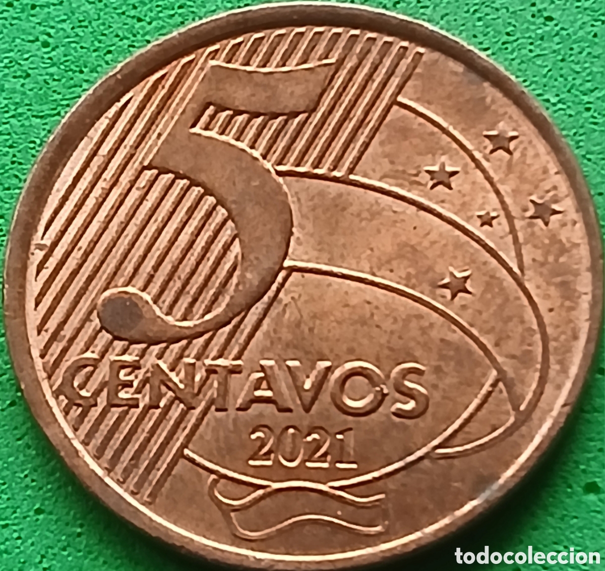 Monedas antiguas de Am&eacute;rica: Brasil 5 centavos 2021 km#648