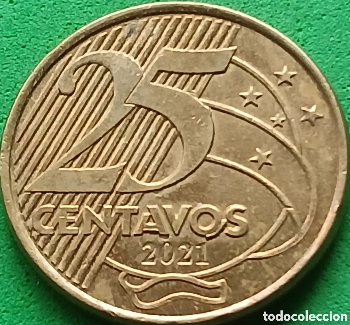 Monedas antiguas de Am&eacute;rica: Brasil 25 centavos 2021 km#650