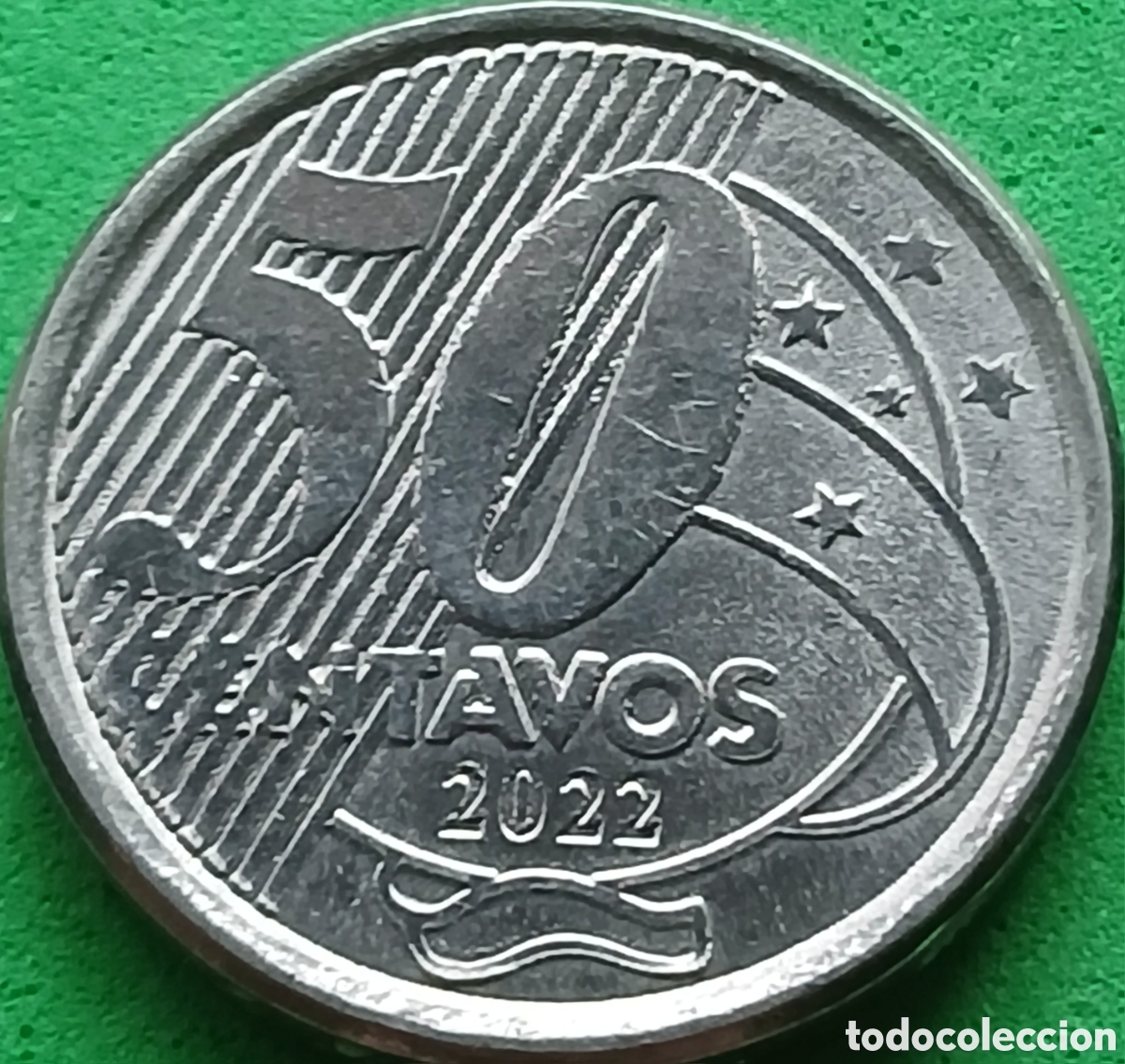 Monedas antiguas de Am&eacute;rica: Brasil 50 centavos 2022 km#651a poco com&uacute;n