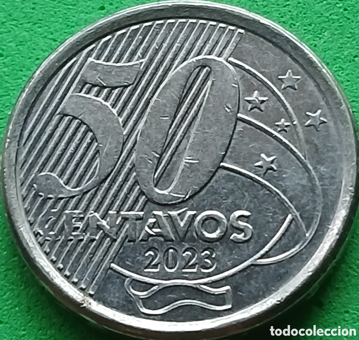 Monedas antiguas de Am&eacute;rica: Brasil 50 centavos 2023 km#651a poco com&uacute;n