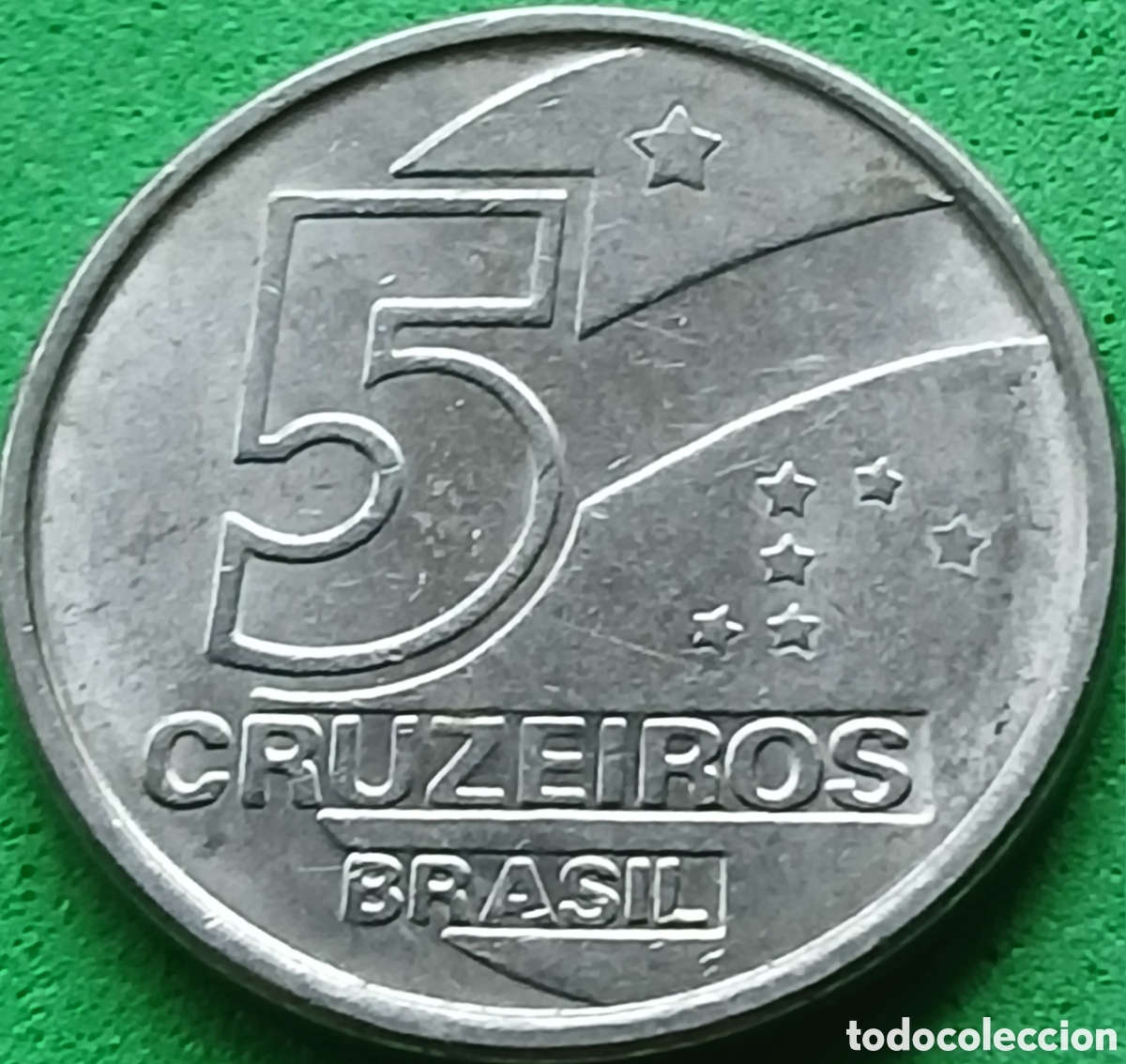 Monedas antiguas de Am&eacute;rica: Brasil 5 cruzeiros 1991 km#618