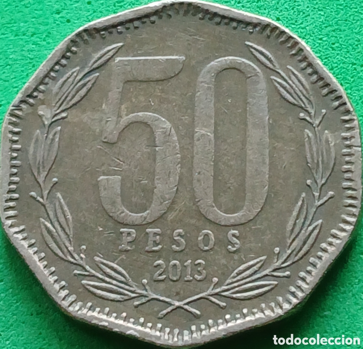 Monedas antiguas de Am&eacute;rica: Chile 50 pesos 2013 km#219