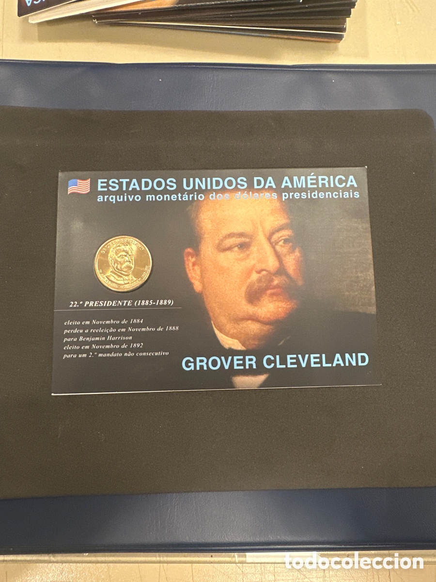Monedas antiguas de Am&eacute;rica: Moneda de 1 dollar de Estados Unidos presidente Grover Cleveland en cartera