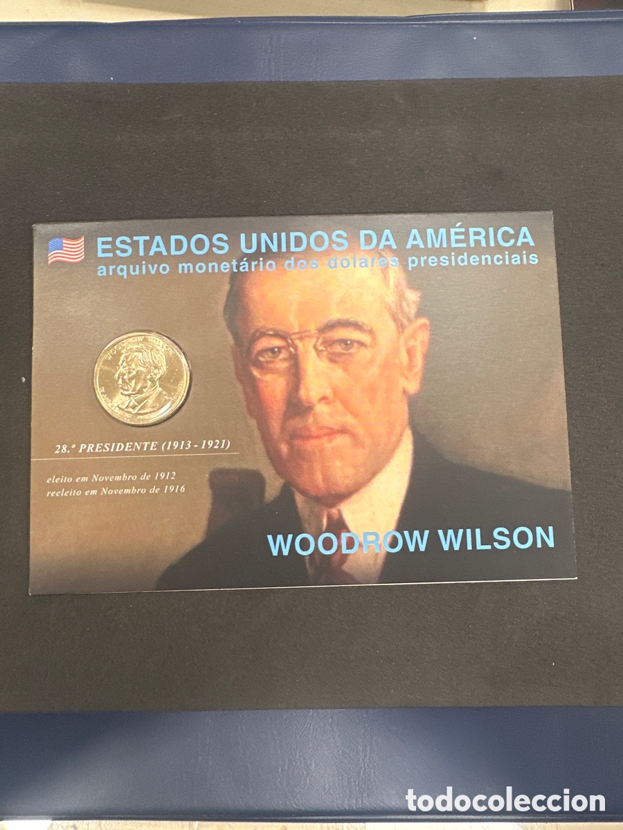 Monedas antiguas de Am&eacute;rica: Moneda de 1 dollar de Estados Unidos presidente Franklin D. Roosevelt en cartera a&ntilde;o 2014
