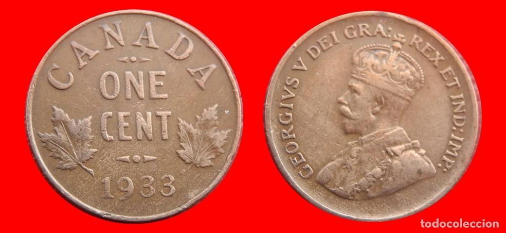 Monedas antiguas de Am&eacute;rica: 1 CENTAVO 1933 CANADA-143608