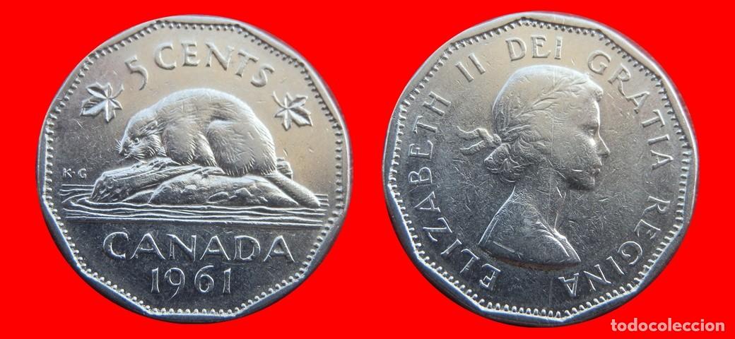 Monedas antiguas de Am&eacute;rica: 5 CENTAVOS 1961 CANADA-143619