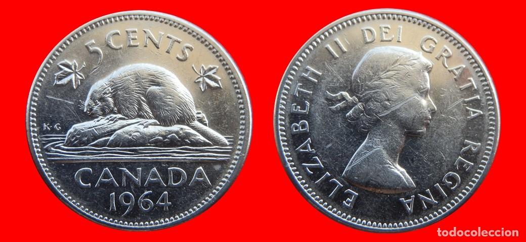 Monedas antiguas de Am&eacute;rica: 5 CENTAVOS 1964 CANADA-143621