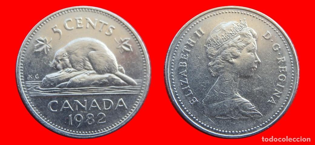 Moedas antigas da Am&eacute;rica: 5 CENTAVOS 1982 CANADA-143632