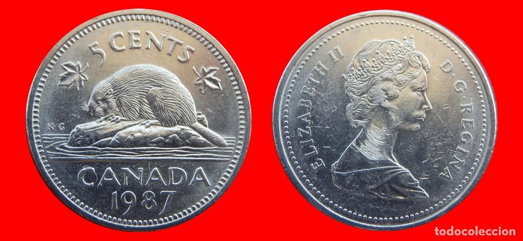 Moedas antigas da Am&eacute;rica: 5 CENTAVOS 1987 CANADA-143634
