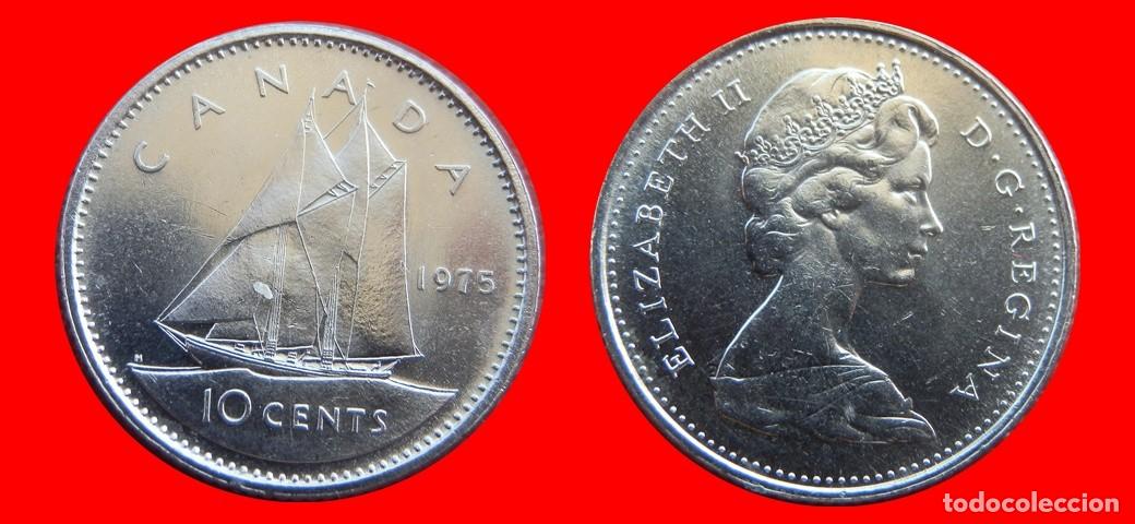 Monedas antiguas de Am&eacute;rica: 10 CENTAVOS 1975 CANADA-143647