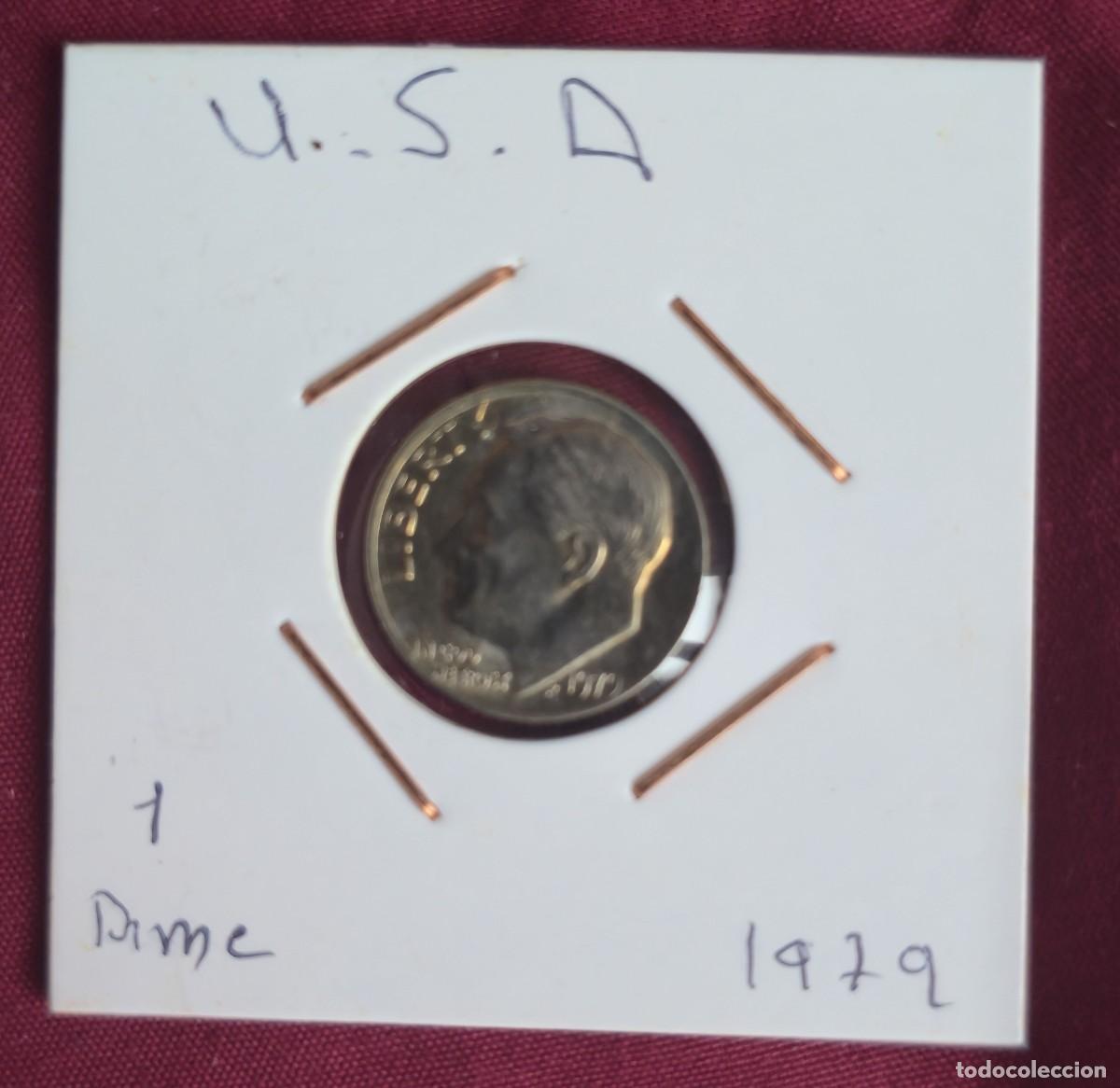 Monedas antiguas de Am&eacute;rica: MONEDA DE ESTADOS UNIDOS 1979 - 1 DIME - MONEDAS ENCARTONADAS