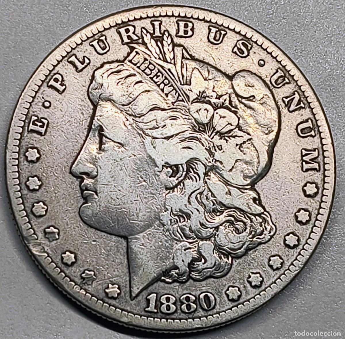 Monedas antiguas de Am&eacute;rica: 1 Dollar Plata Morgan 1880-S &ndash; Estados Unidos