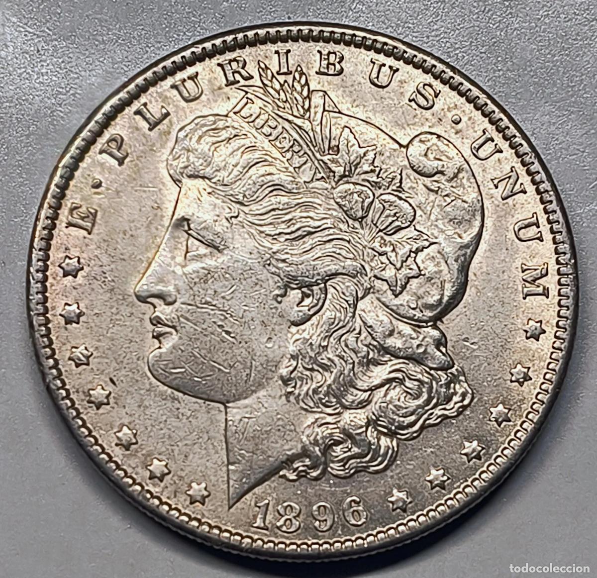 Monedas antiguas de Am&eacute;rica: 1 Dollar Plata Morgan 1896 &ndash; Estados Unidos (Filadelfia)