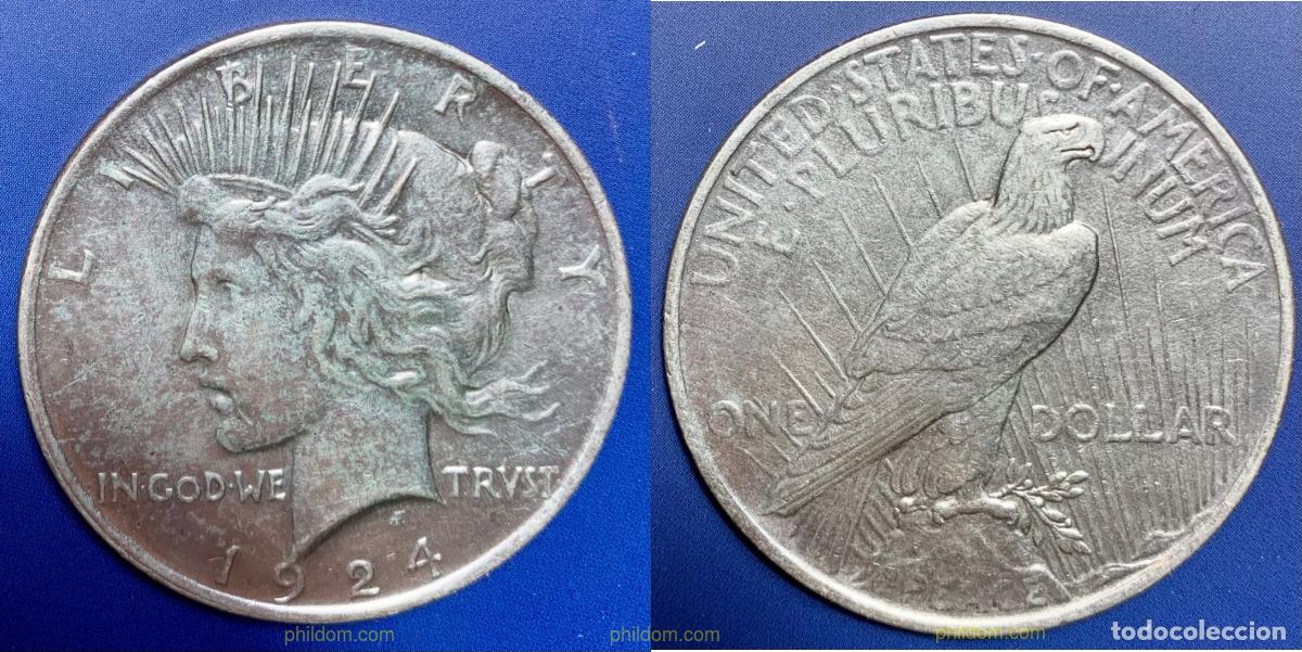 Monedas antiguas de Am&eacute;rica: 2267 ESTADOS UNIDOS 1924 UNITED STATES USA $1 DOLLAR EAGLE BIRD 1924