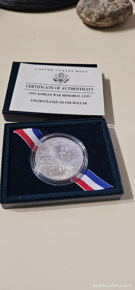 Monedas antiguas de Am&eacute;rica: Moneda 1 dolar commemorativo plata 1991