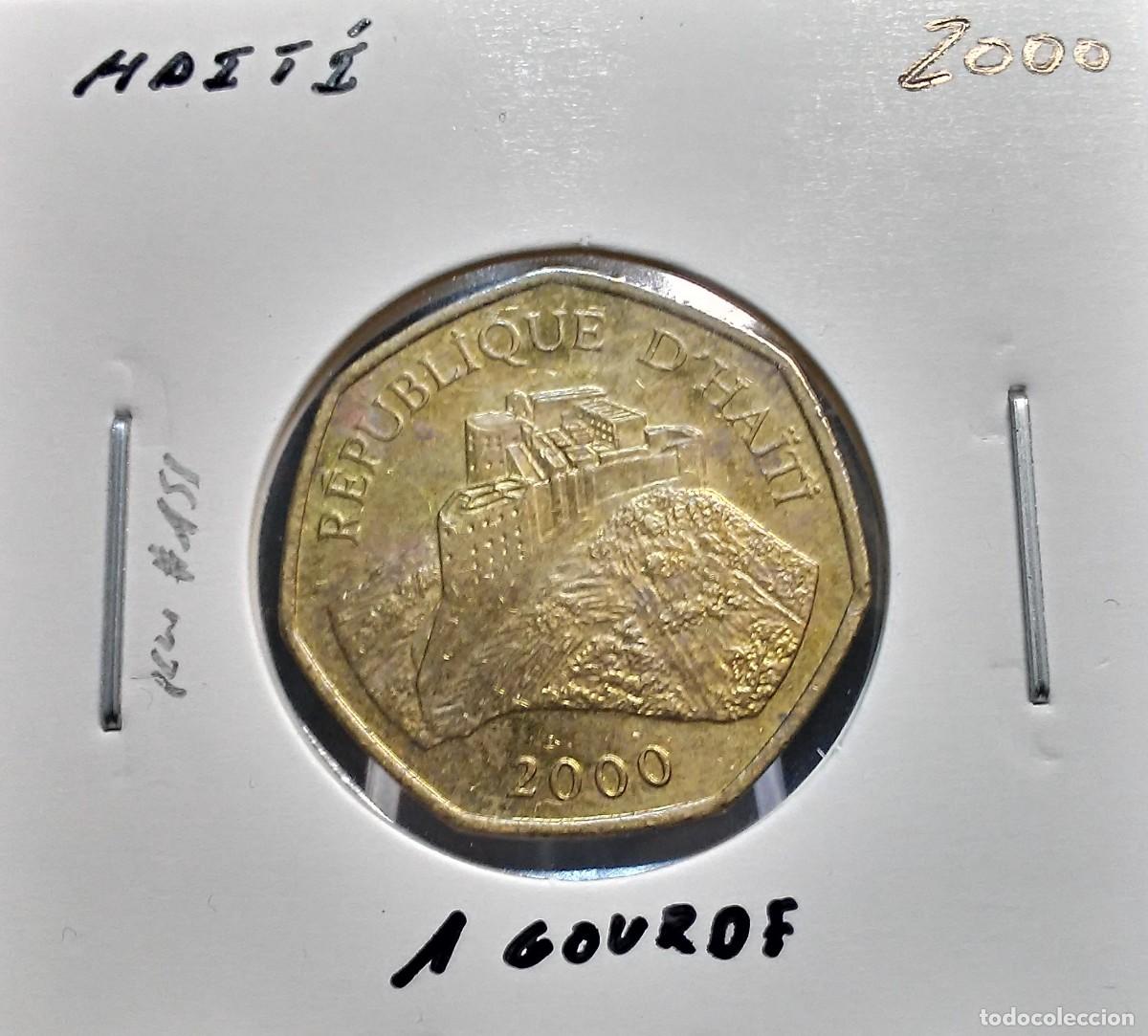 Monedas antiguas de Am&eacute;rica: HAIT&Iacute; 1 GOURDE 2000 KM#155 MBC.