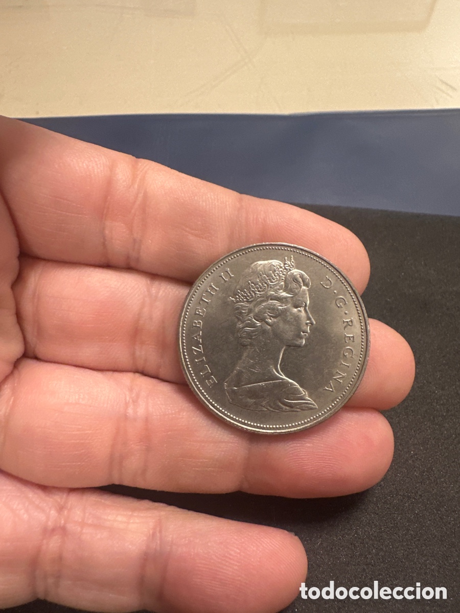 Monedas antiguas de Am&eacute;rica: Moneda de Canad&aacute; de 1 dollar a&ntilde;o 1969 - Foto 2